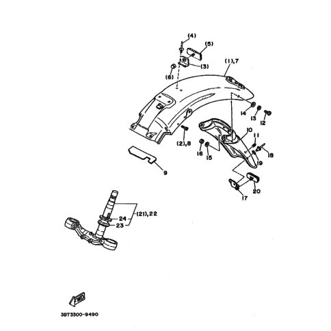 HINTERRAD-KOTFLUGEL KOMPL.