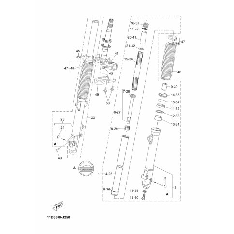 KOLBEN, VORDERRADGABEL