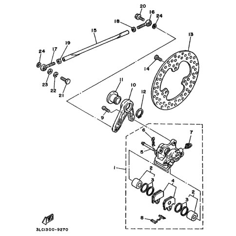 BREMSSATTEL KOMPL., HINTEN