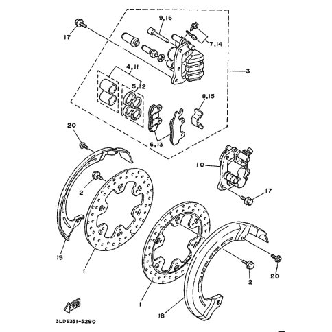 BREMSSATTEL KOMPL.(L)