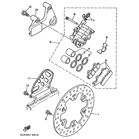 BREMSSATTEL KOMPL., HINTEN