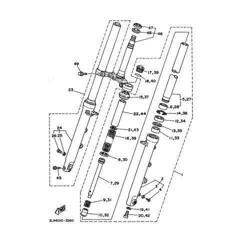 KOLBEN, VORDERRADGABEL