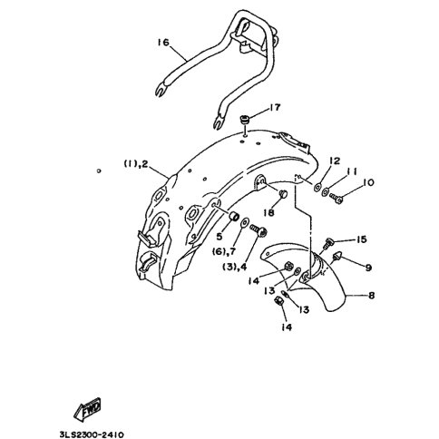 HINTERRAD-KOTFLUGEL KOMPL.