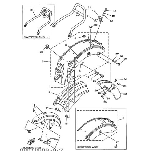 HINTERRAD-KOTFLUGEL KOMPL.
