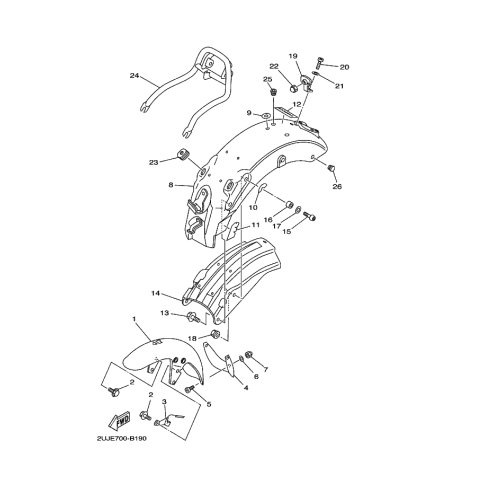 HINTERRAD-KOTFLUGEL KOMPL.