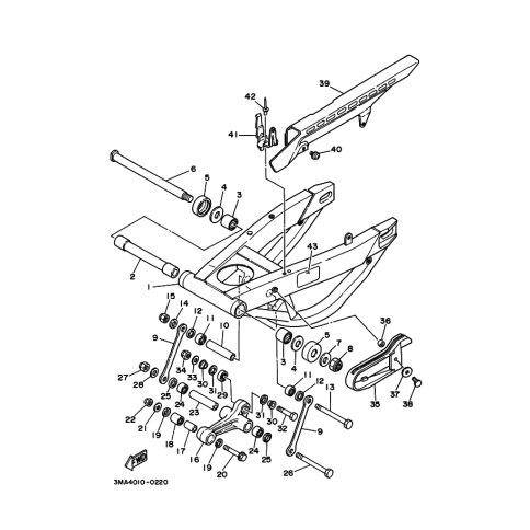 HINTERRADSCHWINGE KOMPL.
