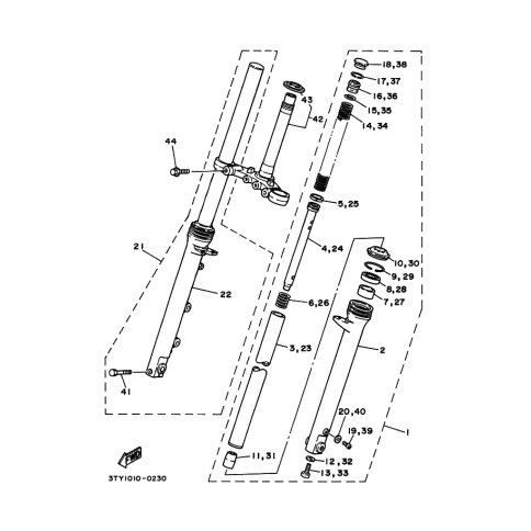 KOLBEN, VORDERRADGABEL