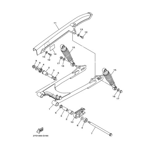HINTERRADSCHWINGE KOMPL.