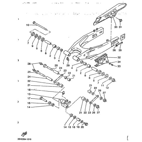 HINTERRADSCHWINGE KOMPL.