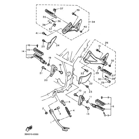 KONSOLE, FUSSRASTE 1