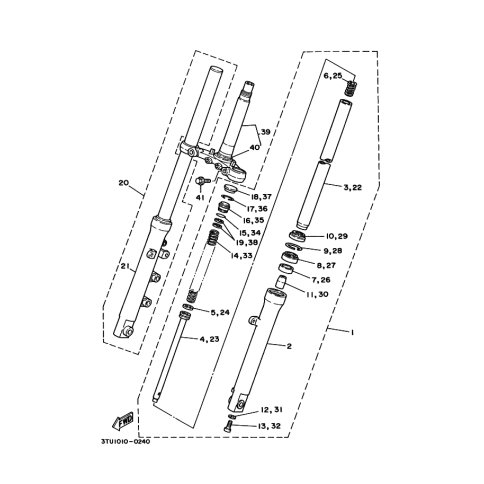 KOLBEN, VORDERRADGABEL