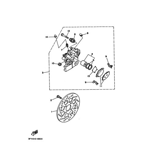 BREMSSATTEL KOMPL., HINTEN